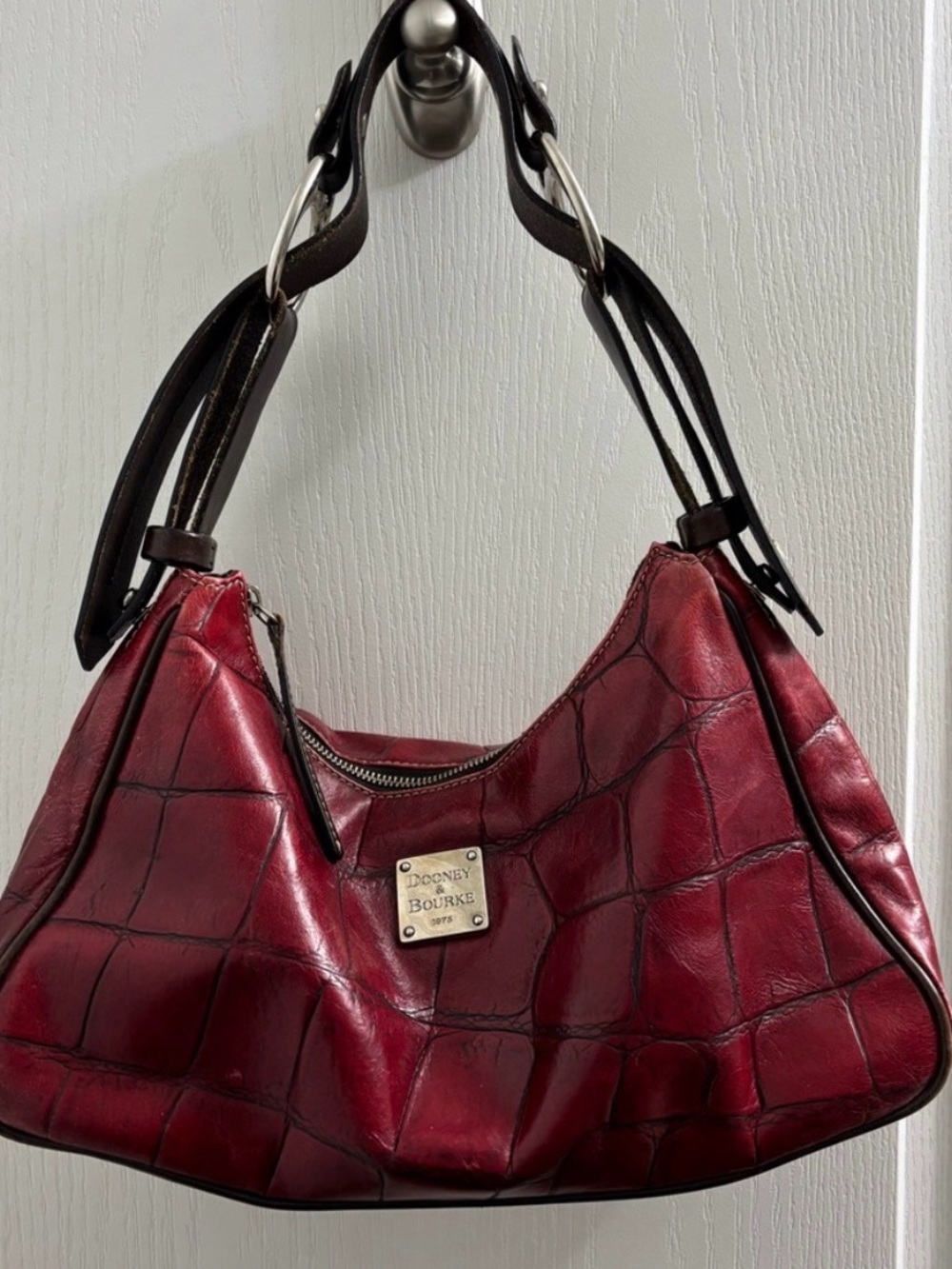 Dooney & Bourke Red Croc-Embossed Leather Shoulder Bags 💋
